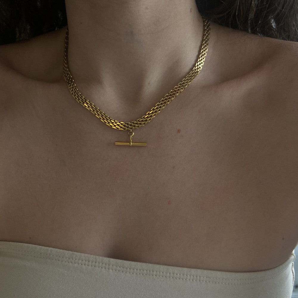 Hanging Bar Choker | Minimalist Neckpiece - Belberrie Studios