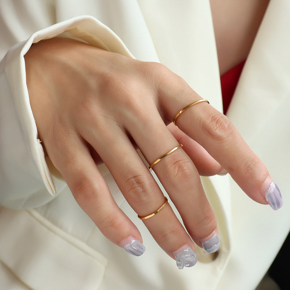 Thin Ring in Golden and Silver | Delicate and Stylish