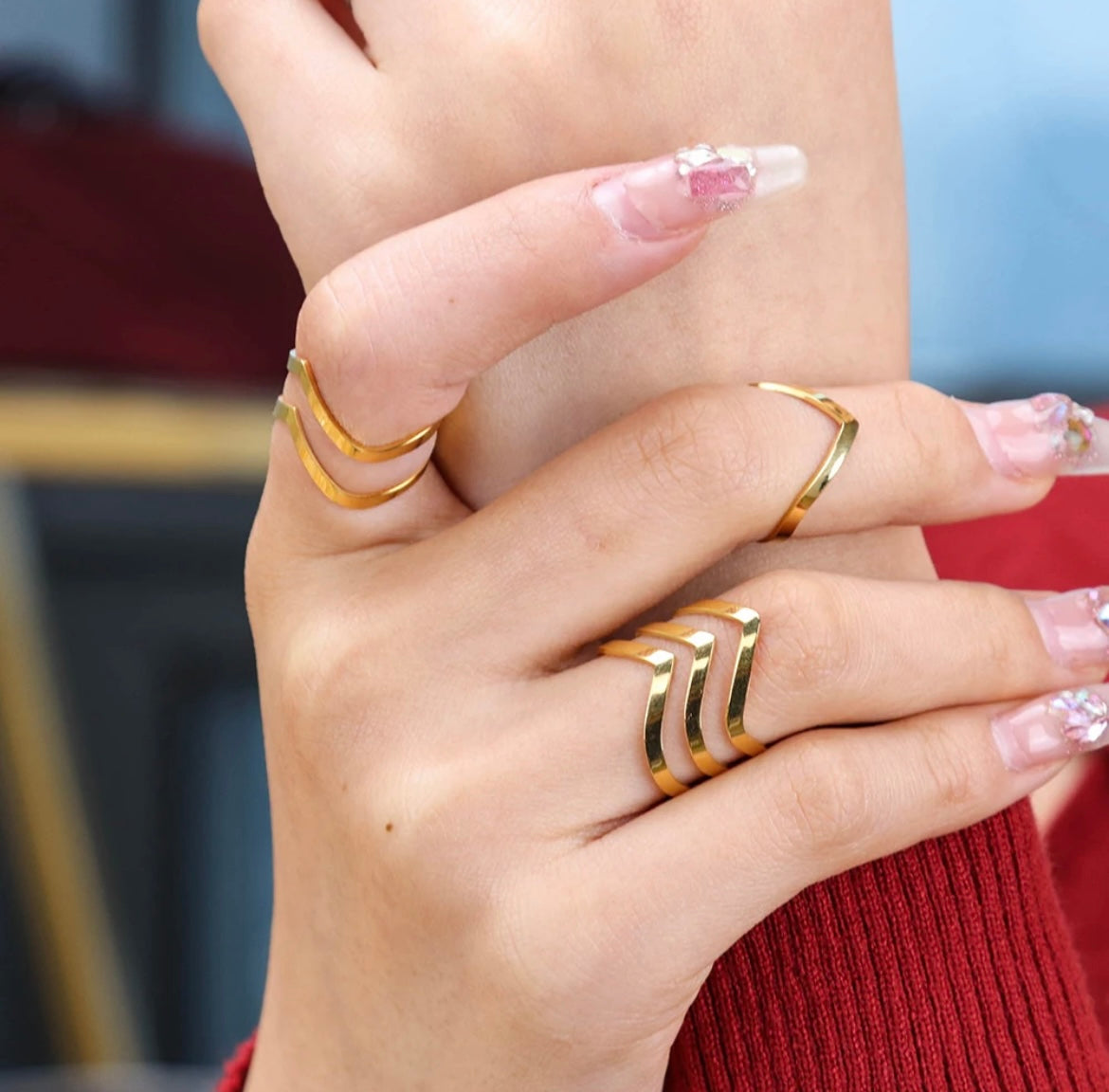 Set of 3 Adjustable Amazonas ring set