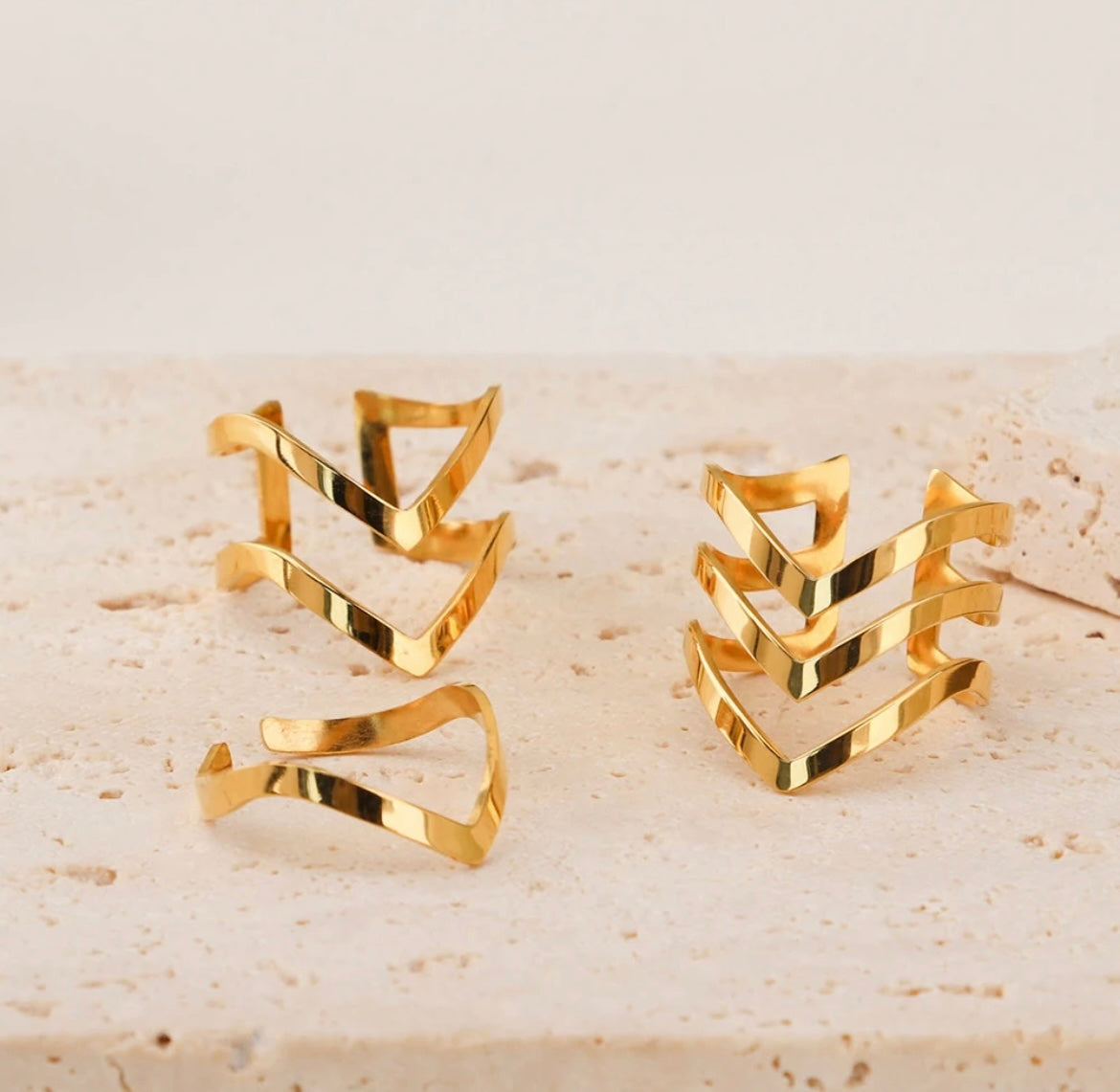 Set of 3 Adjustable Amazonas ring set