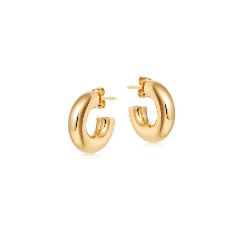 Hollow Chunky Tube Mini Hoop Earrings | Statement Accessories