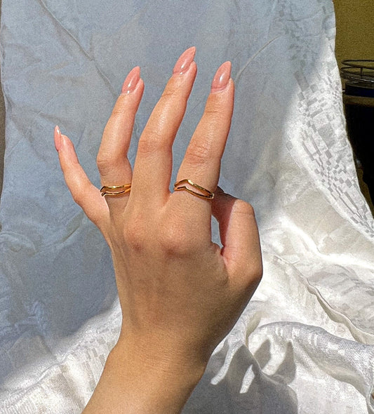 Double Layer V Ring | Hollowed Out Statement Jewelry