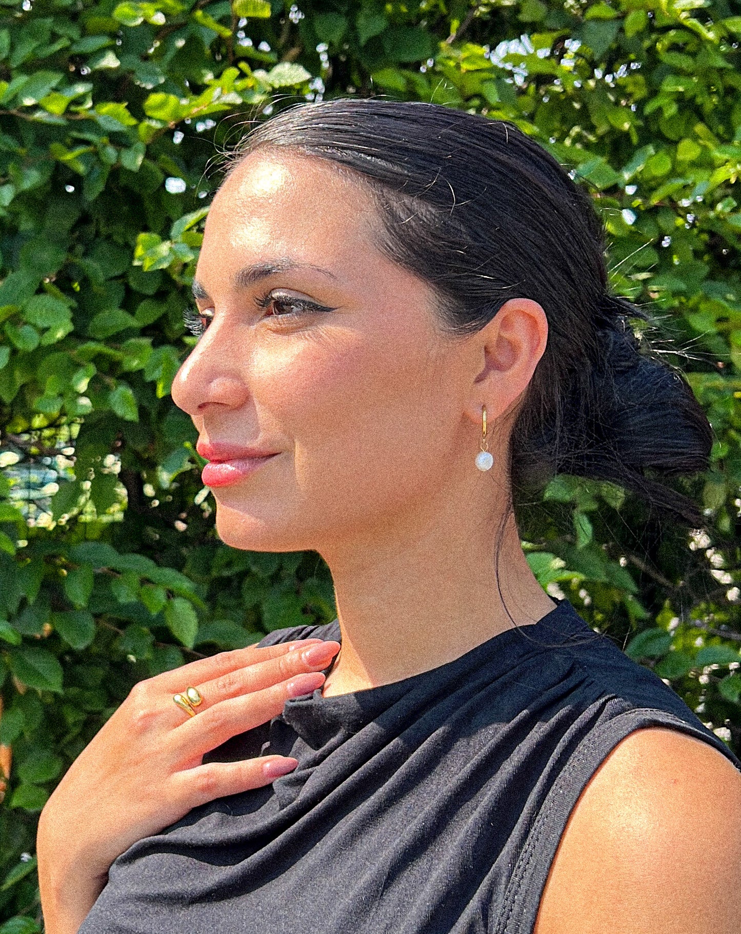 Classic Pearl on Hoop Earrings - Belberrie Studios