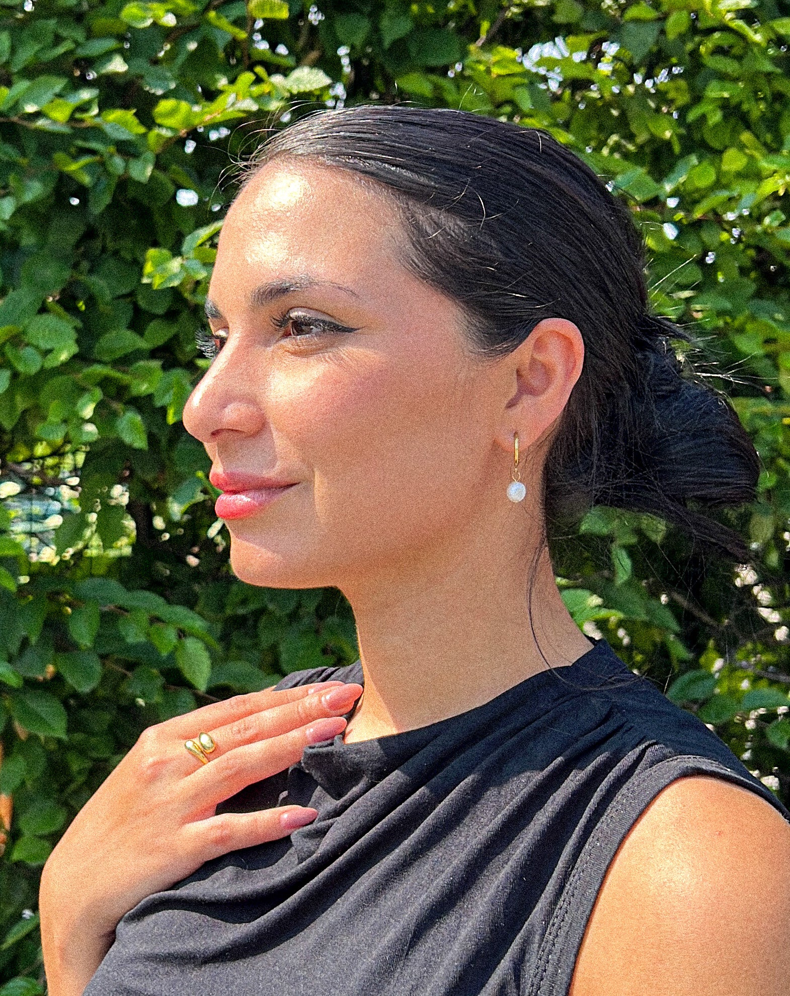 Classic Pearl on Hoop Earrings - Belberrie Studios