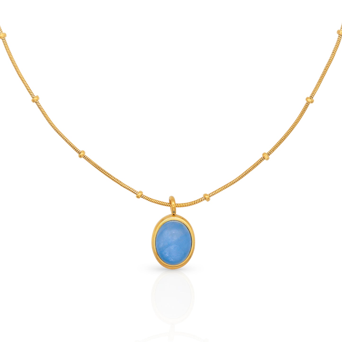 Aquamarine Oval Pendant | Elegant Jewelry Piece
