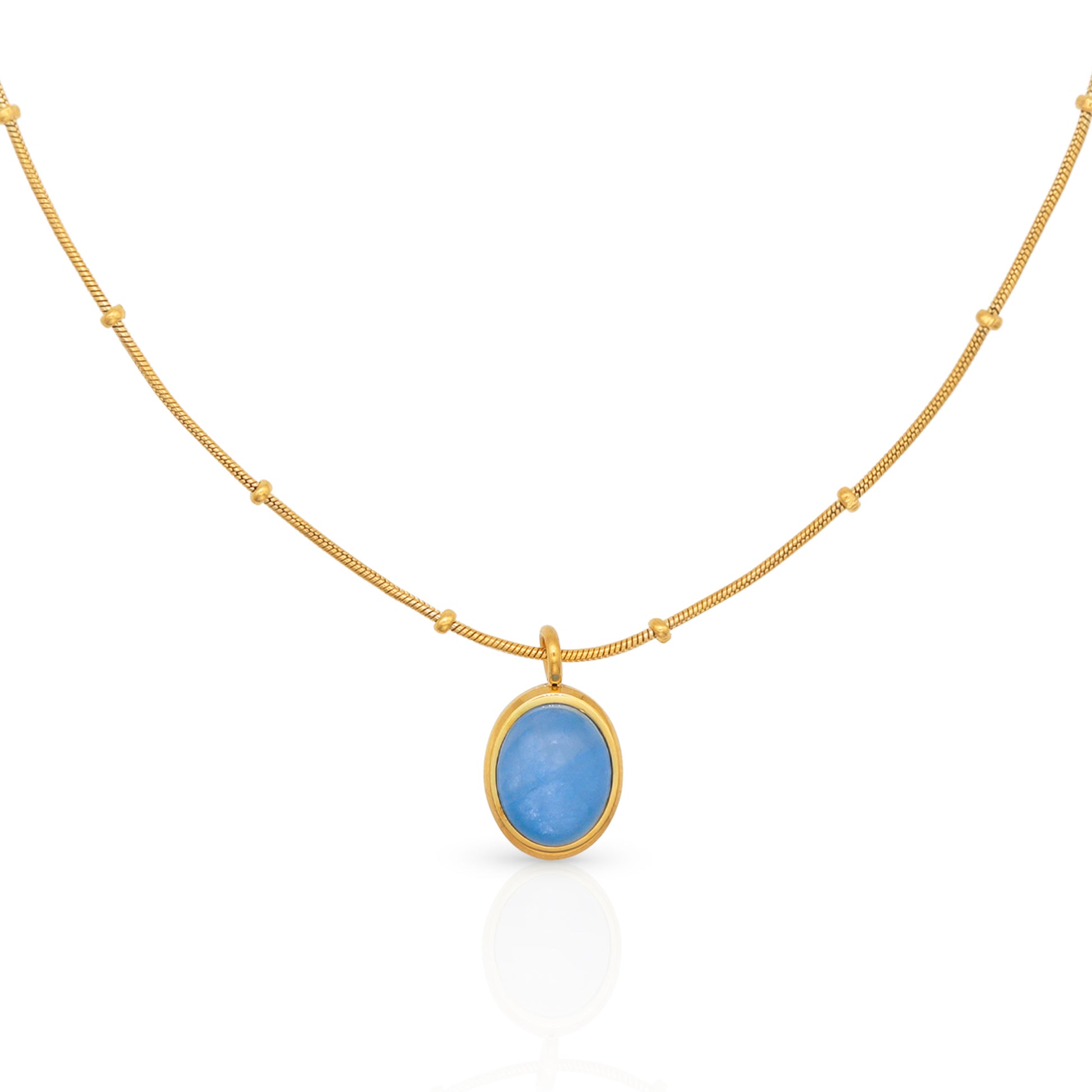 Aquamarine Oval Pendant | Elegant Jewelry Piece