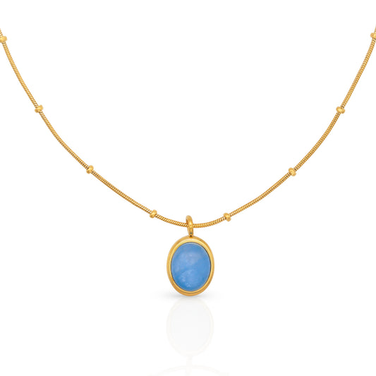 Aquamarine Oval Pendant | Elegant Jewelry Piece