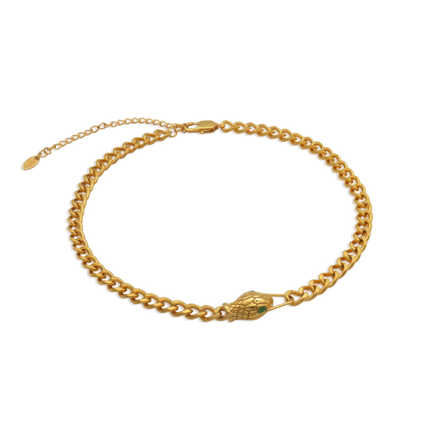 Green Eyes Snake Cuban Choker - Belberrie Studios