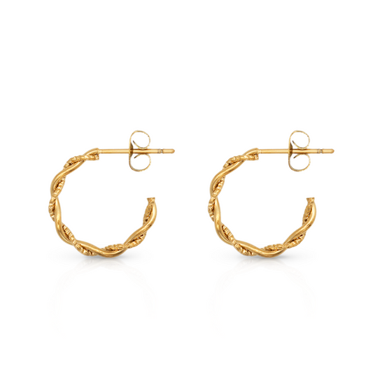 Braided Mini Hoops | Stylish Earrings - Belberrie Studios