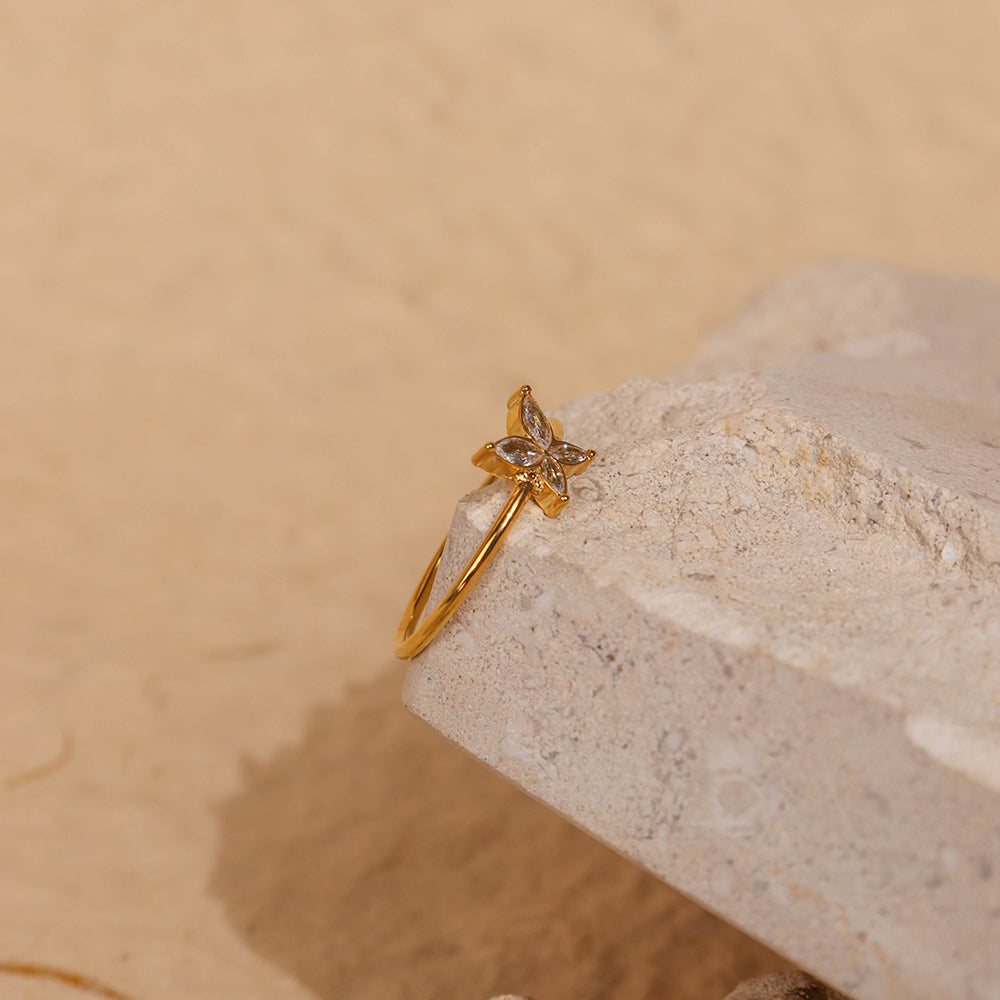 Butterfly Marquise Zircon Ring