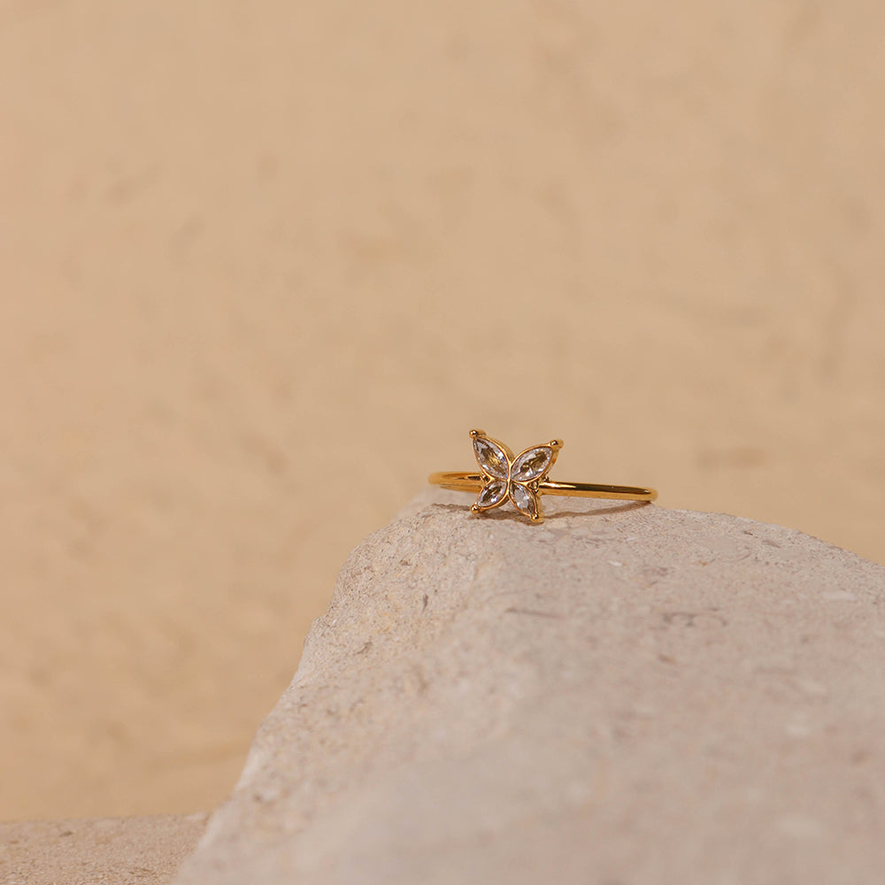 Butterfly Marquise Zircon Ring
