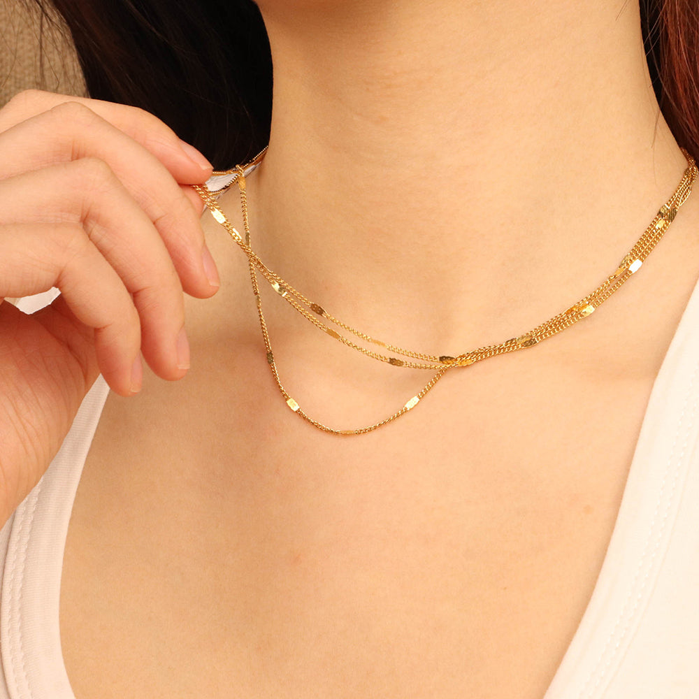 Triple Layer Chain Necklace | Trendy and Versatile