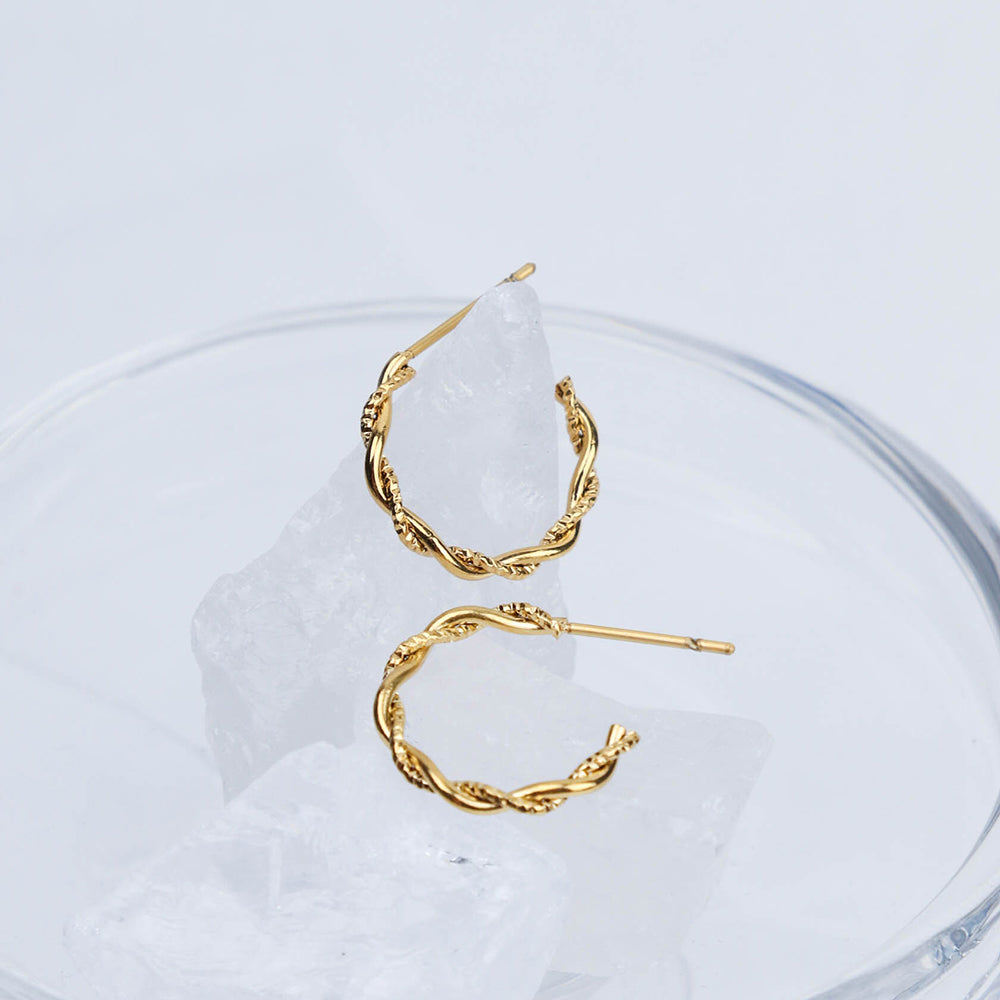 Braided Mini Hoops | Stylish Earrings - Belberrie Studios
