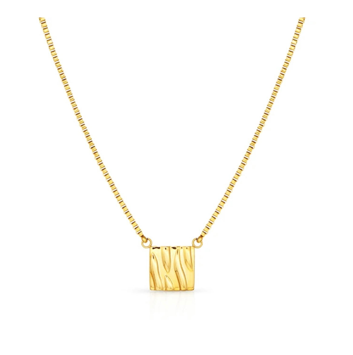 Stylish Organic Texture Square Necklace - Belberrie Studios