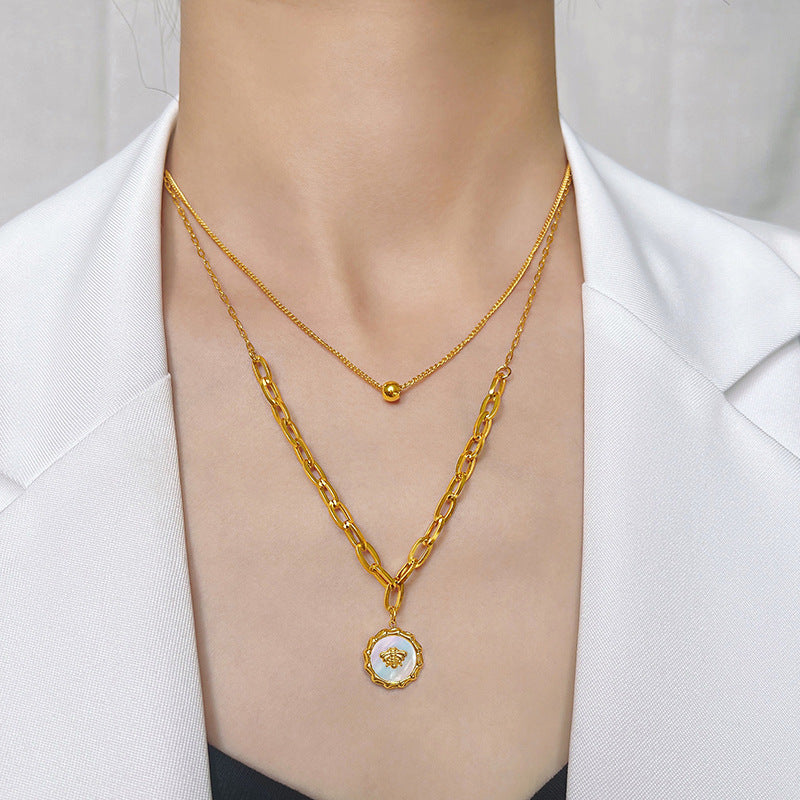 Save the Bees Necklace | Double Layered Delight
