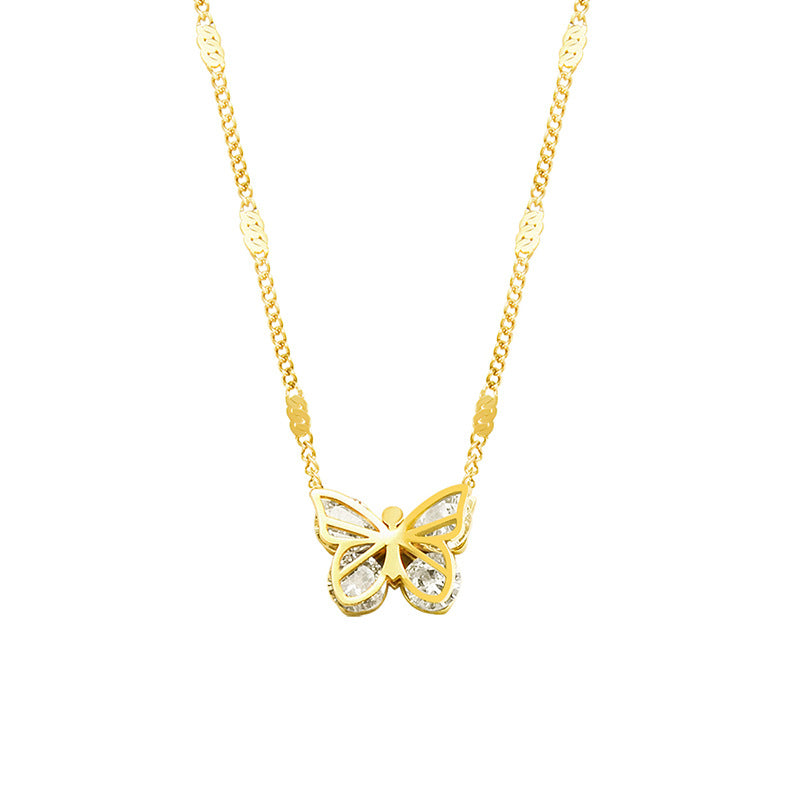 Butterfly Necklace | Diamond-like Accent Jewelry