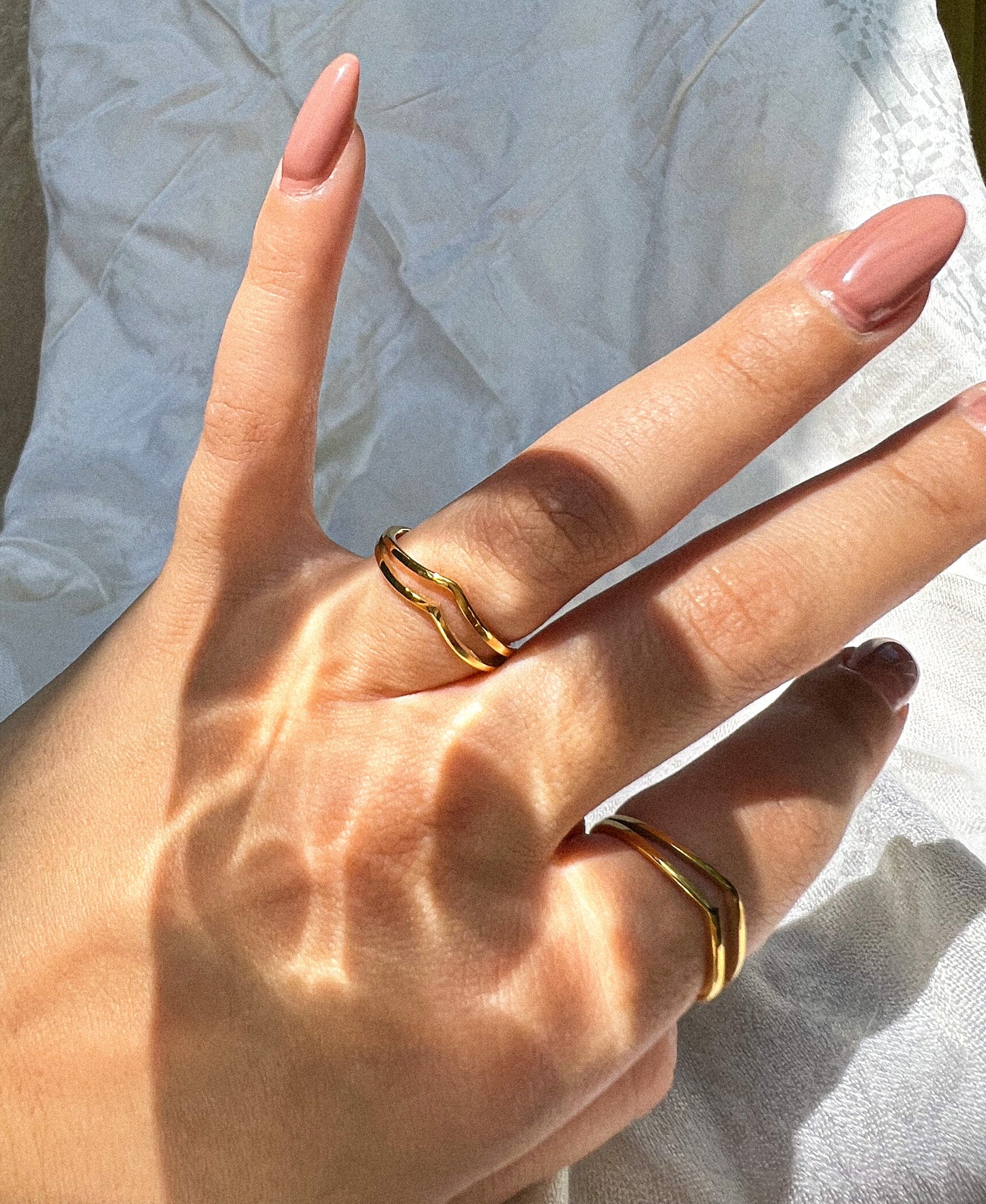 Double Layer V Ring | Hollowed Out Statement Jewelry