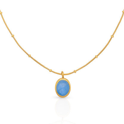 Aquamarine Oval Pendant | Elegant Jewelry Piece