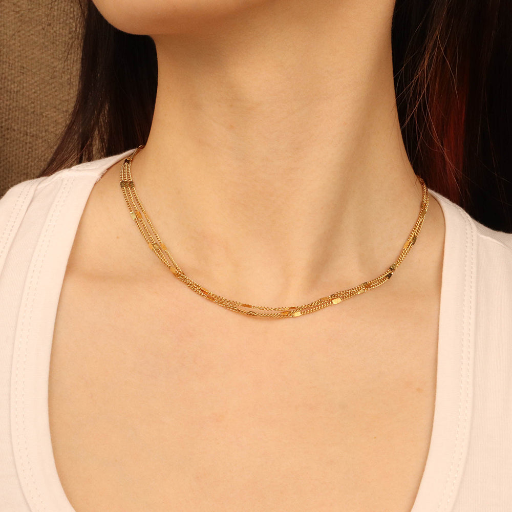 Triple Layer Chain Necklace | Trendy and Versatile