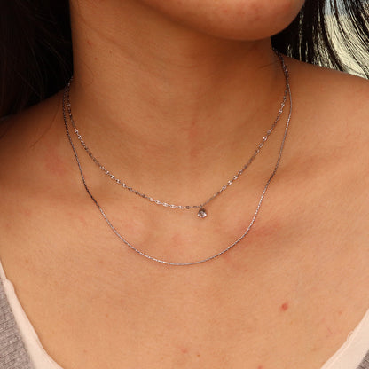 Double Layer Diamond Necklace | Elegant Jewelry