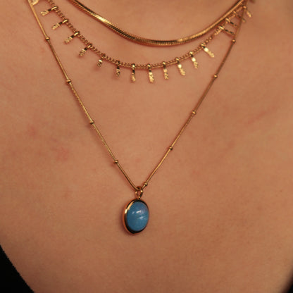 Aquamarine Oval Pendant | Elegant Jewelry Piece